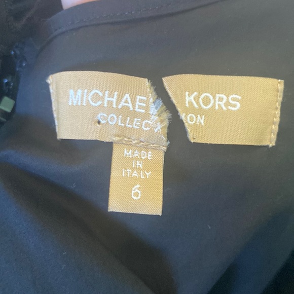 Nwot Michael Kors Collection eyelet ruffle black dress 6 - Picture 3 of 9